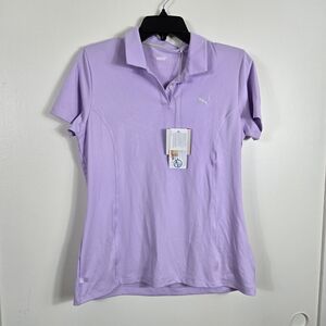 Puma Golf Women's Lavender DryCELL Short Sleeve Moisture Wicking Polo Medium NEW
